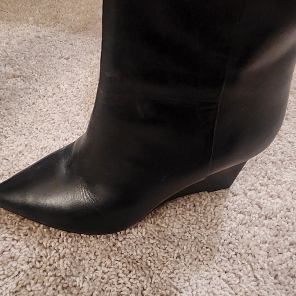 Sanctuary Black Ankle Wedge Booties - Picture 5 of 6